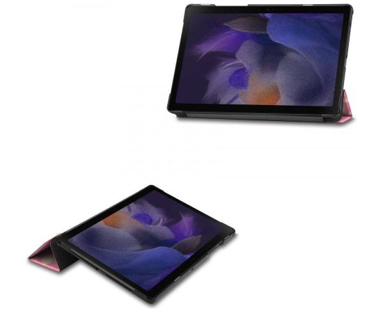 Fusion Marble magnet case grāmatveida maks planšetdatoram Samsung X200 | X205 Galaxy Tab A8 10.5 (2021) rozā