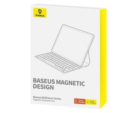 Baseus Brilliance Maks ar Klaviatūru Priekš Apple iPad 10.2 (2019/2020/2021) / QWERTY / Type-C