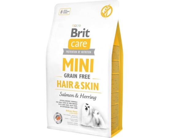 BRIT Care Mini Hair&Skin Salmon&Herring - dry dog food - 2 kg