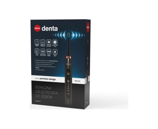 ELDOM DENTA sonic toothbrush, 9 operating modes, rechargeable, black Elektriskās zobu birstes