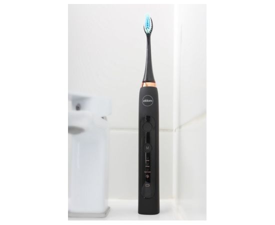ELDOM DENTA sonic toothbrush, 9 operating modes, rechargeable, black Elektriskās zobu birstes