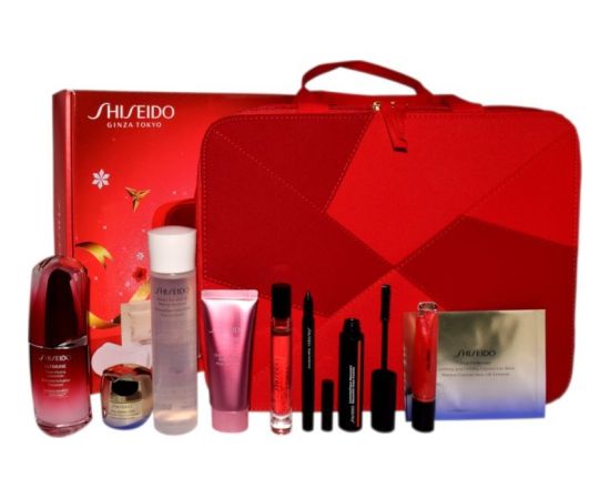 Shiseido SHISEIDO SET (POWER INFUSING CONCENTRATE 50ML+POWER INFUSING HAND CREAM 40ML+UPLIFTING AND FIRMING CREAM 20ML+UPLIFTING AND FIRMING EYE MASK X2+INSTANT EYE AND LIP MAKEUP REMOVER 125ML+SHIMMER GELGLOSS 9ML+KAJAL 0,8G+MASCARA 01 11,5ML+GINZA 7ML)