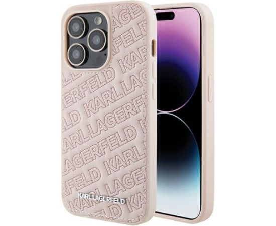 Karl Lagerfeld KLHCP15LPQKPMP Aizmugurējais Apvalks Priekš Apple iPhone 15 Pro Neoriģinālie Maciņi