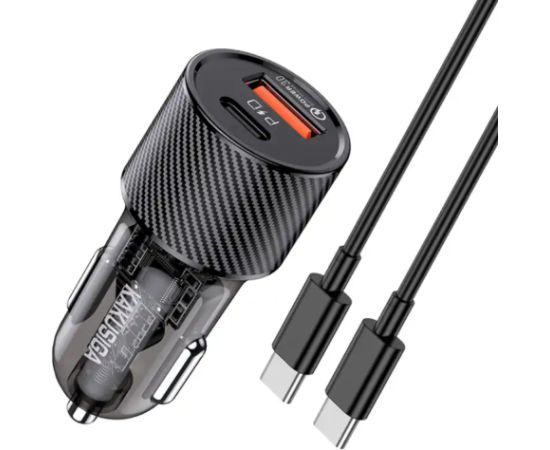 KAKUSIGA KSC-856 auto lādētājs USB | USB-C | 48W melns