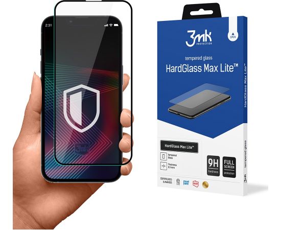 Tempered glass 3mk Hard Glass Max Lite Samsung S711 S23 FE black