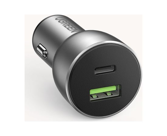 Автомобильная зарядка Ugreen CD213 USB-C/USB-A 36W серая