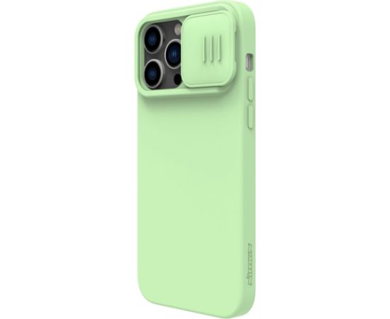 Чехол Nillkin CamShield Silky Magnetic Silicone Apple iPhone 14 светло-зелёный
