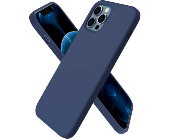 Чехол Liquid Silicone 1.5mm Apple iPhone 15 Plus темно синий