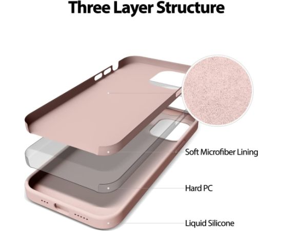 Case Mercury Silicone Case Apple iPhone 15 Pro Max pink sand