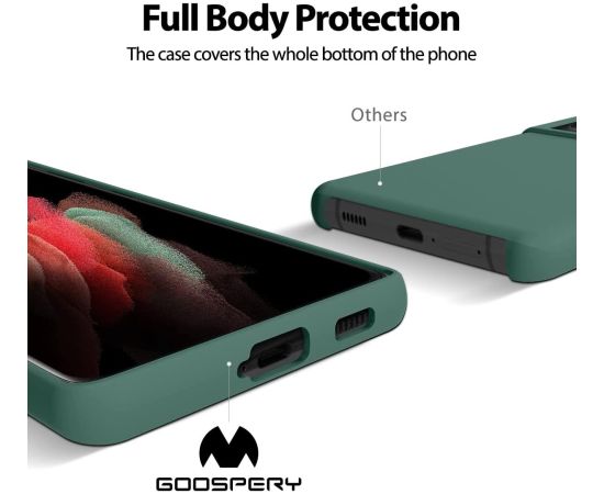 Чехол Mercury Silicone Case Apple iPhone 15 Pro темно зеленый