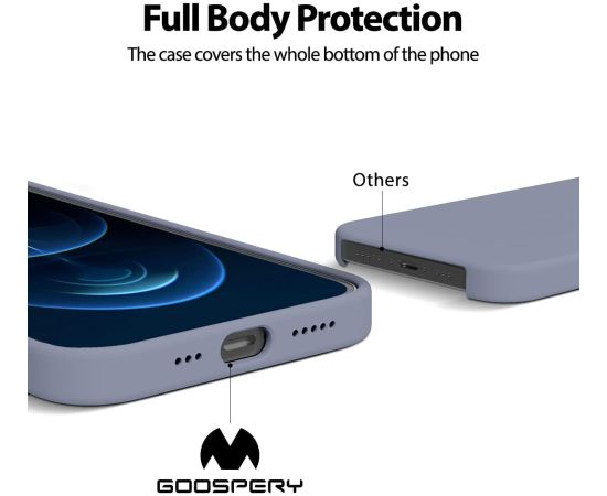 Чехол Mercury Silicone Case Apple iPhone 15 Pro лавандово-серый