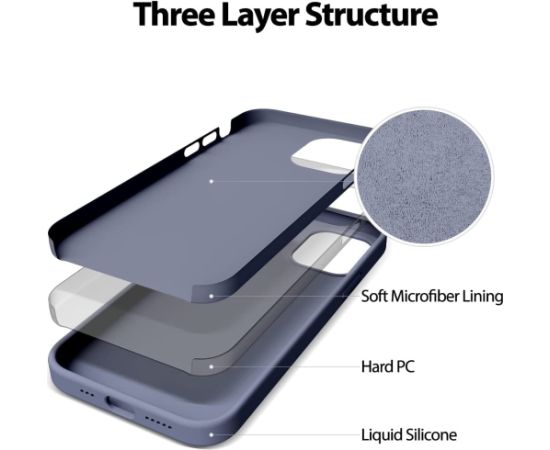 Чехол Mercury Silicone Case Apple iPhone 15 Pro лавандово-серый