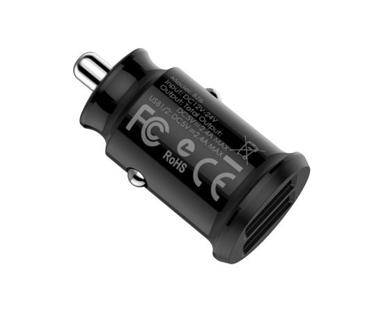 Car charger Borofone BZ8 MaxRide Dual Port black