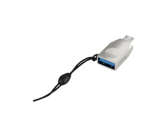 Адаптер Hoco UA10 MicroUSB to USB-A серый