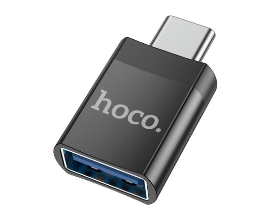 Адаптер Hoco UA17 Type-C to USB-A черный