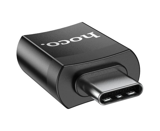 Adapter Hoco UA17 Type-C to USB-A black