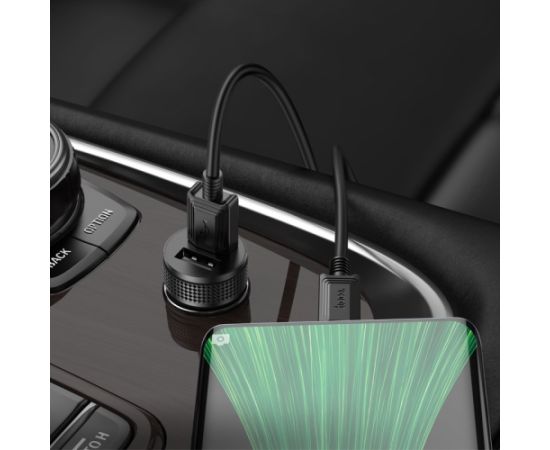 Car charger Hoco Z49 2xUSB-A + MicroUSB black