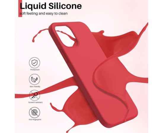 Case Liquid Silicone 1.5mm Xiaomi Redmi Note 12 Pro 4G red