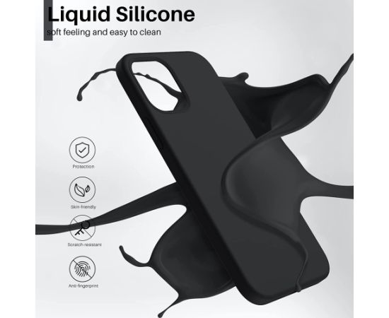Чехол Liquid Silicone 1.5mm Apple iPhone 14 Plus черный