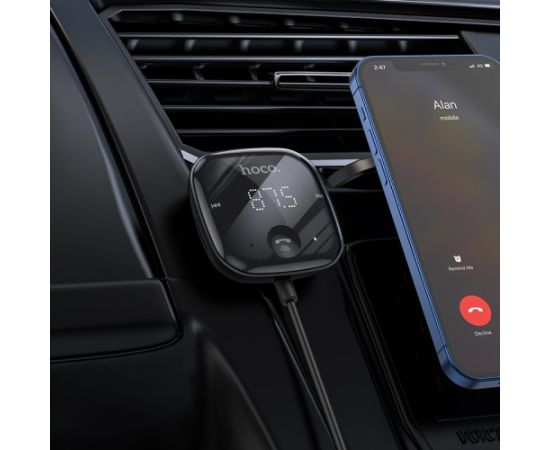 FM modulator Hoco E65 Unity BT-FM Auto FM Transmiteri un Carplay ierīces