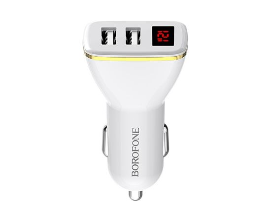 Car charger Borofone BZ11 Speed Map Dual Port white