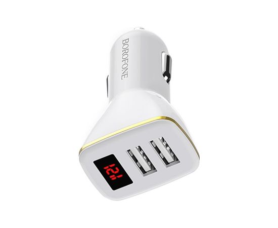 Car charger Borofone BZ11 Speed Map Dual Port white