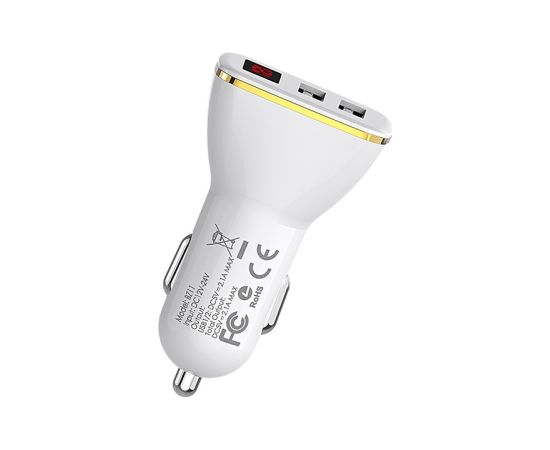 Car charger Borofone BZ11 Speed Map Dual Port white