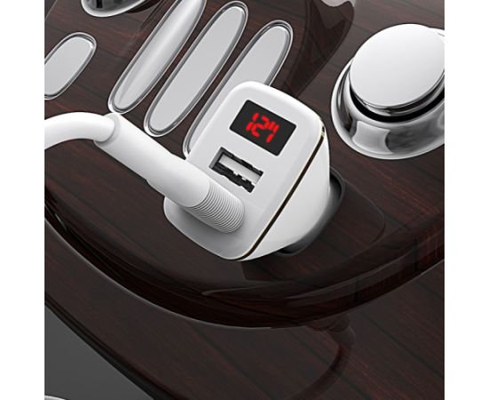 Car charger Borofone BZ11 Speed Map Dual Port white