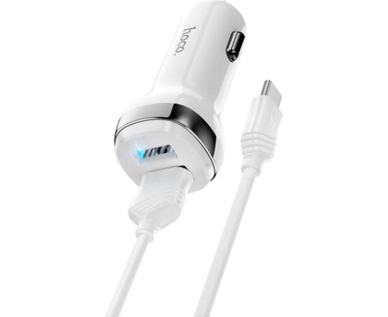 Car charger Hoco Z40 Superior Dual Port + Type-C white