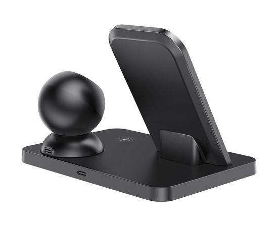 Wireless charger Hoco CW33 Ultra-Charge 3-in-1 black