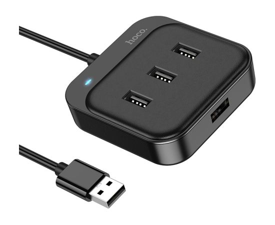 USB hub Hoco HB31 Easy 4-in-1 converter USB to 4xUSB2.0 1.2m black