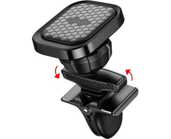 Car phone holder Hoco S49 for using on ventilation grille, magnetic, black Telefonu Turētāji Auto Velo Moto