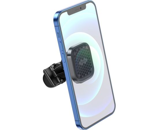 Car phone holder Hoco S49 for using on ventilation grille, magnetic, black Telefonu Turētāji Auto Velo Moto