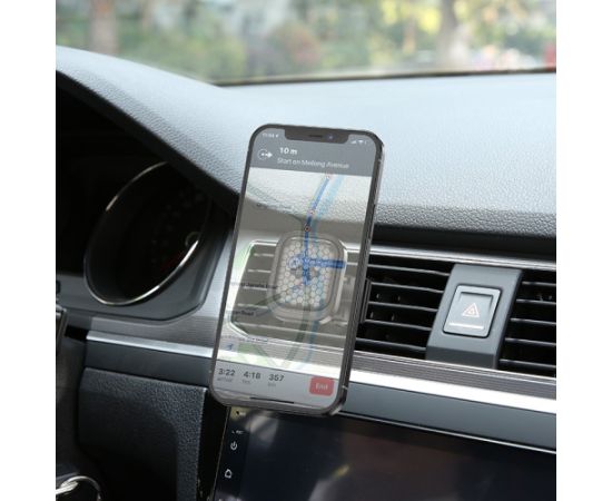 Car phone holder Hoco S49 for using on ventilation grille, magnetic, black
