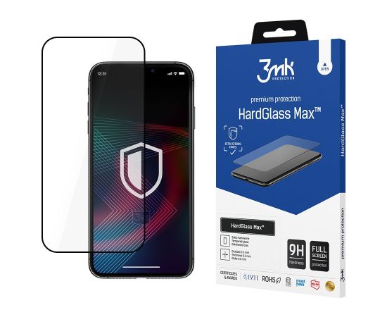 Защитное стекло дисплея 3mk Hard Glass Max Apple iPhone 14 Plus черное
