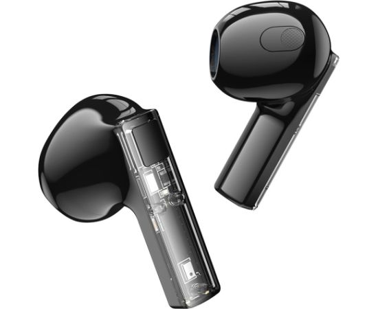 Wireless headphones Borofone BW23 Crystal Bean Transparent Edition TWS black