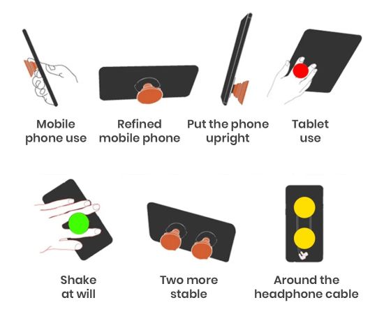 Phone holder POPsocket Circle blue Telefonu Turētāji Auto Velo Moto