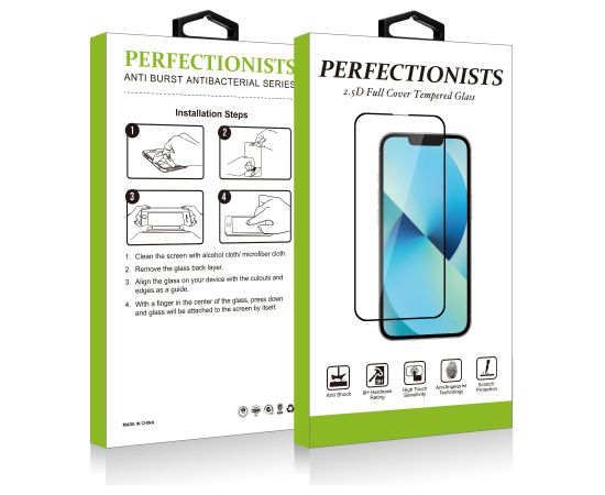 Защитное стекло дисплея 2.5D Perfectionists Tempered Glass Apple iPhone 12/12 Pro черное