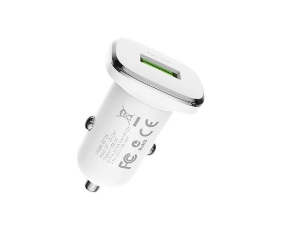 Car charger Borofone BZ12A QC3.0 USB + Type-C white