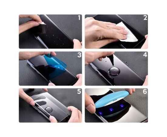 Защитное стекло дисплея M1 "5D UV Glue" Samsung G991 S21 5G выгнутое прозрачное