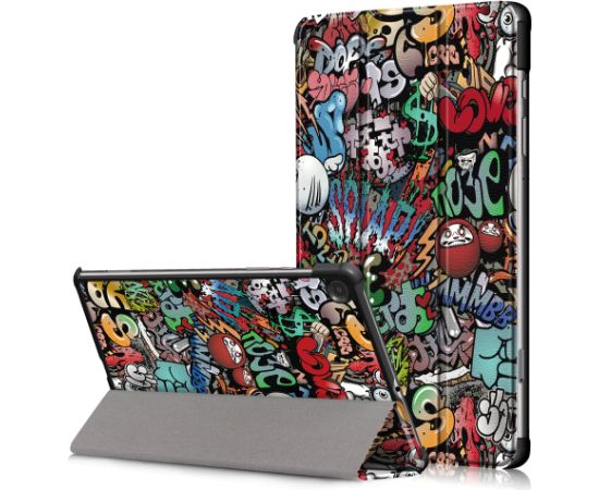 Чехол "Smart Leather" Samsung X200/X205 Tab A8 10.5 2021 graffiti