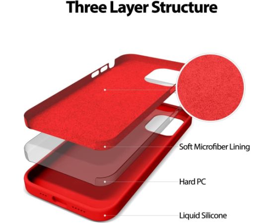 Чехол Mercury "Silicone Case" Apple iPhone 13 Pro красный