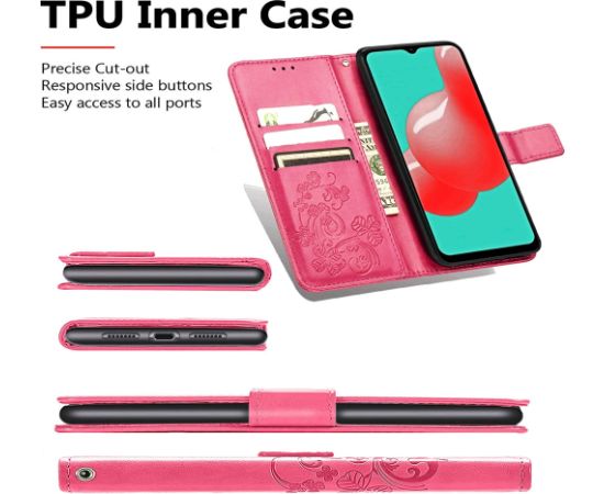 Case Flower Book Samsung A025 A02s rose-red