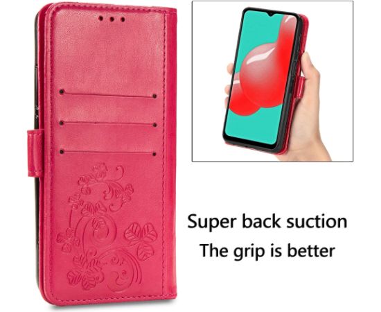 Case Flower Book Samsung A025 A02s rose-red