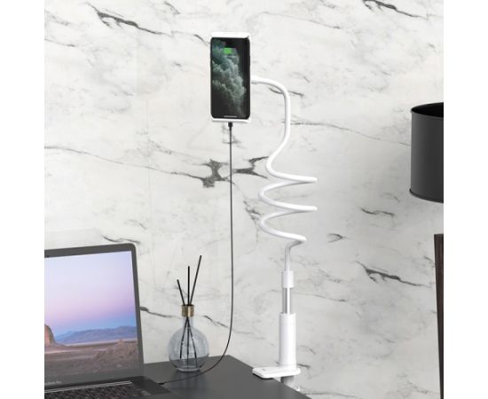 Автомобильный держатель телефона Hoco PH24 серебряный-белый Автомобильный держатель