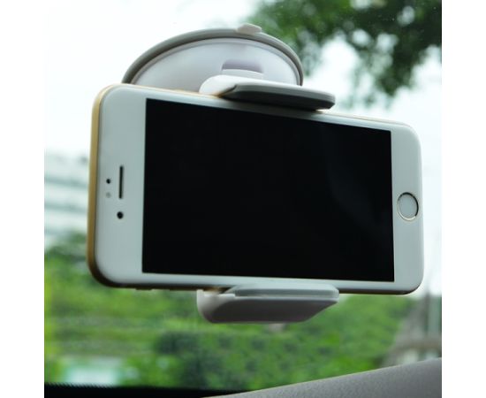 Aвтомобильный держатель телефона HOCO CA5, крепится на стекло, короткий, белый