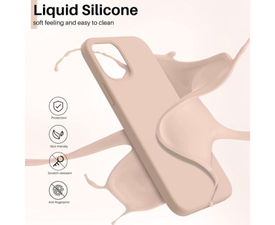 Чехол Liquid Silicone 1.5mm Apple iPhone 12 Pro Max розовый