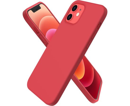 Чехол Liquid Silicone 1.5mm Apple iPhone 12 mini красный