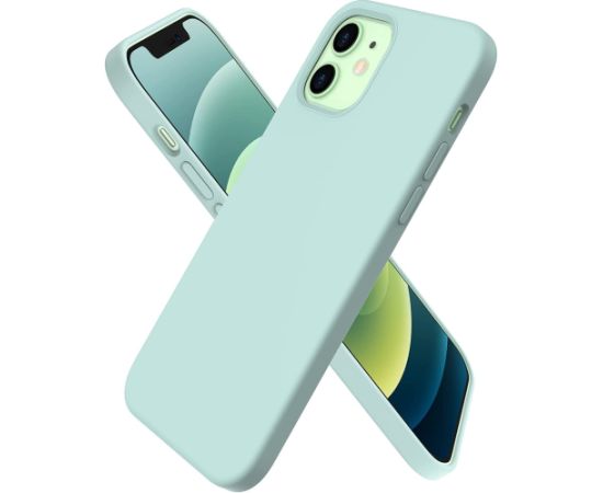 Чехол Liquid Silicone 1.5mm Apple iPhone 12 mini цвет мяты