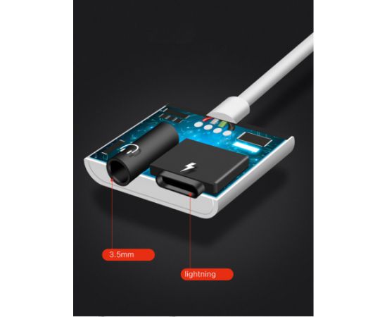 Адаптер bluetooth ADP13 c Lightning на Lightning + 3,5mm белый